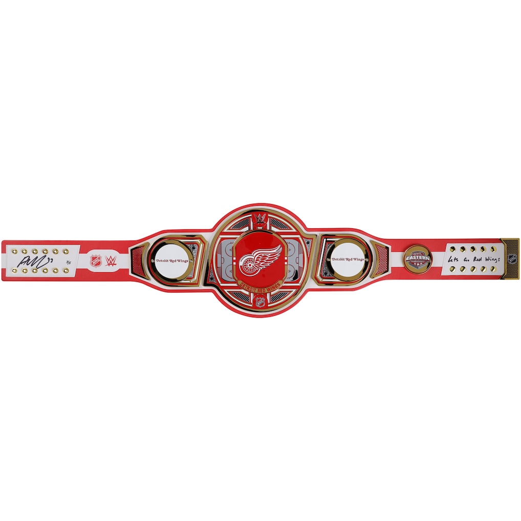 Alex DeBrincat Detroit Red Wings Autographed WWE Legacy Title Belt with "Lets Go Red Wings" Inscription - Limited Edition of 5