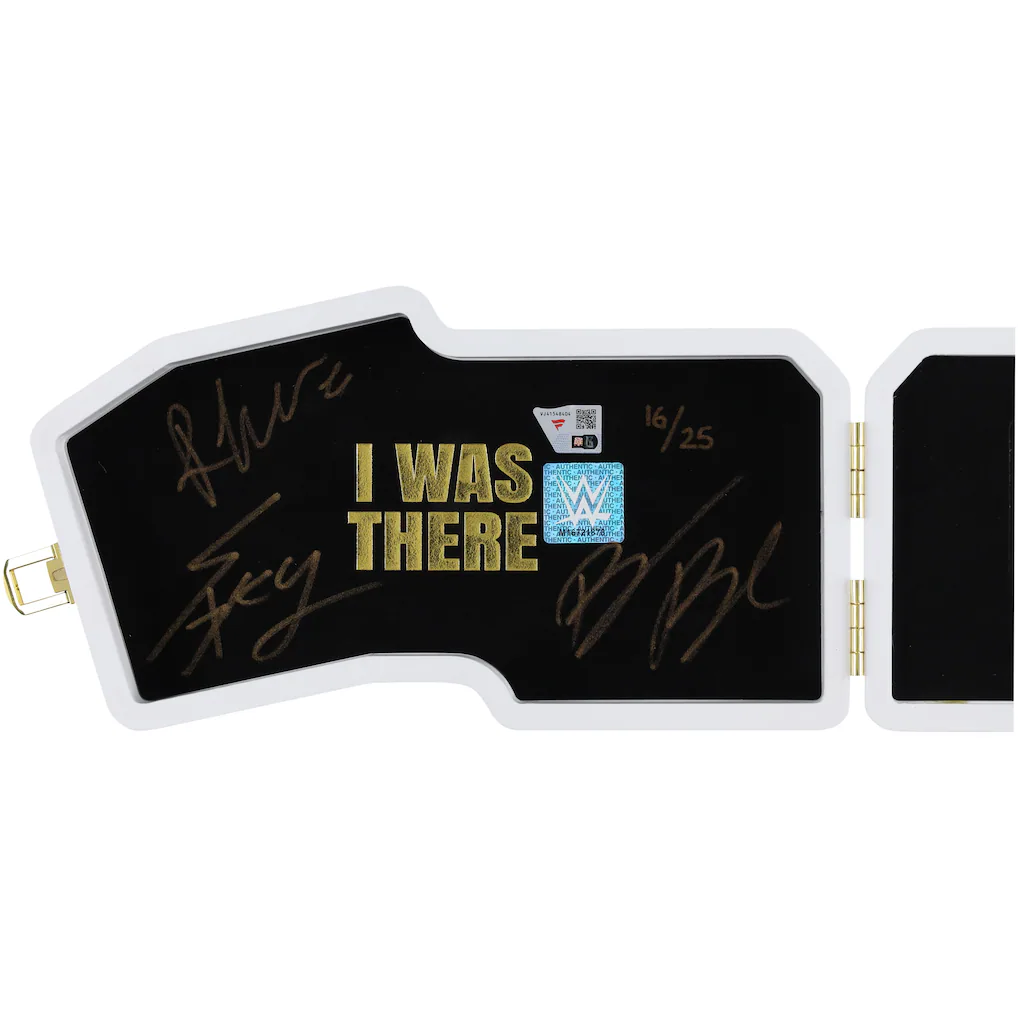 Bianca Belair, IYO SKY & Rhea Ripley WWE Autographed WrestleMania 41 Dice Mini Title - Limited Edition of 25