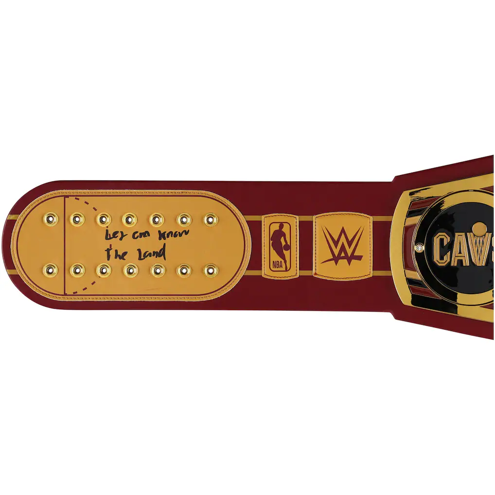 Evan Mobley Cleveland Cavaliers Autographed WWE Legacy Title Belt with Multiple Inscriptions - Limited Edition of 10 - Image 3