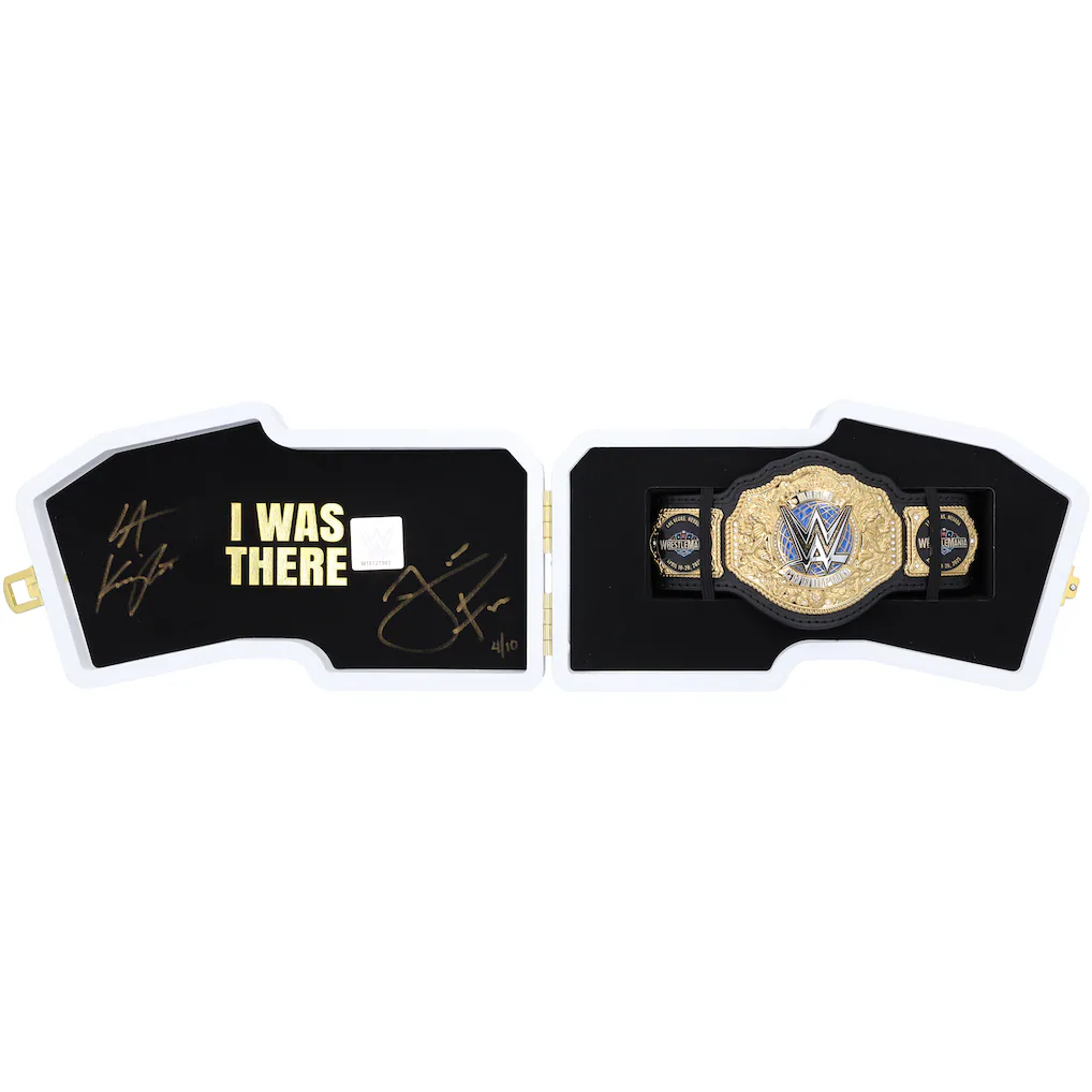 LA Knight & Jacob Fatu WWE Autographed WrestleMania 41 Dice Mini Title - Limited Edition of 10 - Image 2