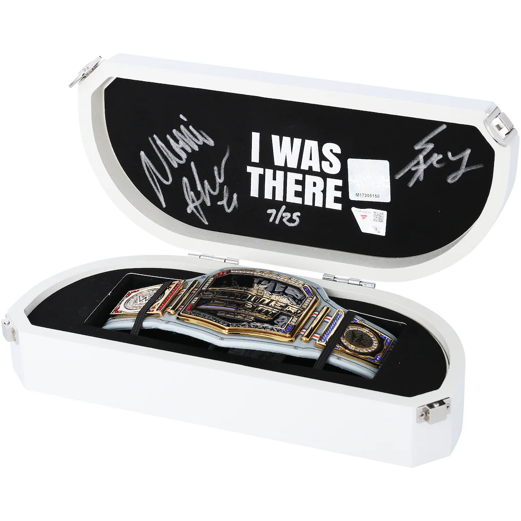 Rhea Ripley, Iyo Sky & Naomi WWE Autographed 2025 SummerSlam Mini Title in Gift Box - Limited Edition of 25
