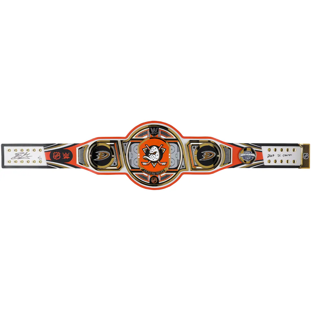 Ryan Getzlaf Anaheim Ducks Autographed WWE Legacy Title Belt with "2007 SC Champs" Inscription - Limited Edition of 5